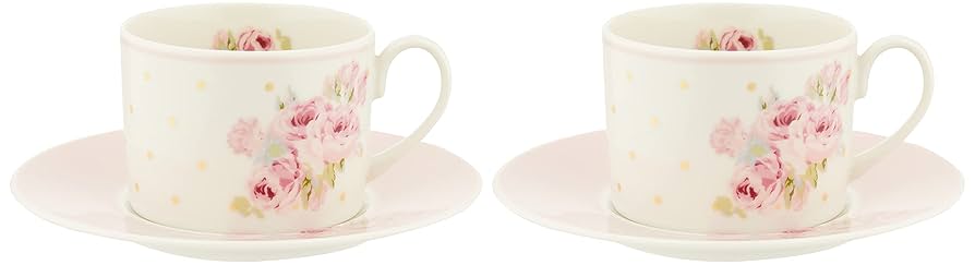 ローラアシュレイ　2点セット(花柄) Amazon｜ローラアシュレイ 食器セット 花柄 カップ&ソーサー